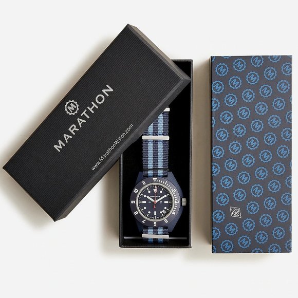Marathon Watch Company x J.Crew Pilot's Navigator with Date Watch Navy Blue